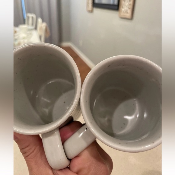 Vintage Ceramic Coffee Mug Embossed Seagulls Nautical Beach Themed Cup Set Of 2 - Picture 8 of 11